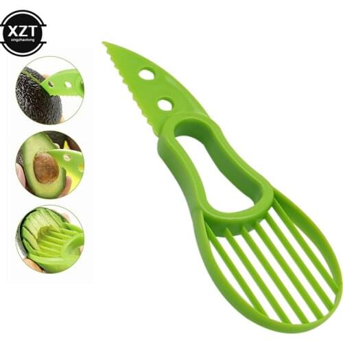 3 in 1 Avocado Cutter Plastic Knife Peeler Pitaya Kiwi Berry Fruit Avocado Slicer Pulp Flesh Separator Kitchen Tools