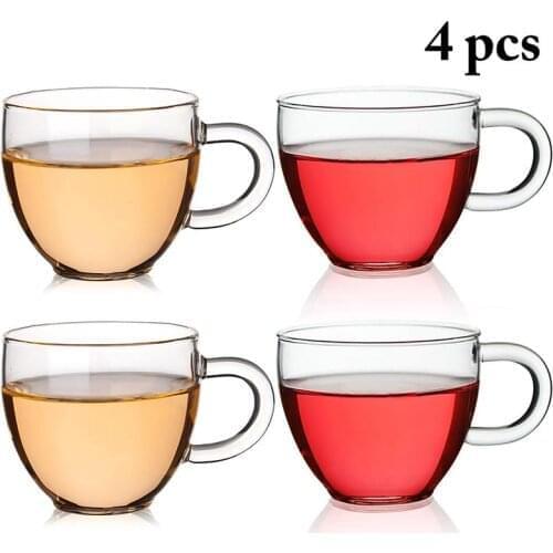4PCS 80ml Espresso Cup Double Wall Glass Clear Handmade Heat Resistant Tea Drink Cups Drink Mug Coffee Cups Insulated Glass