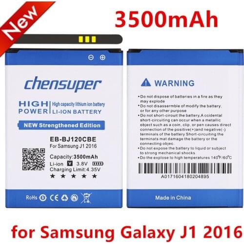 Chensuepr 3500mAh EB-BJ120CBE / EB-BJ120BBE for Samsung Galaxy J1 2016 Battery Version J120F Express 3 J120A J120T J120 J120H