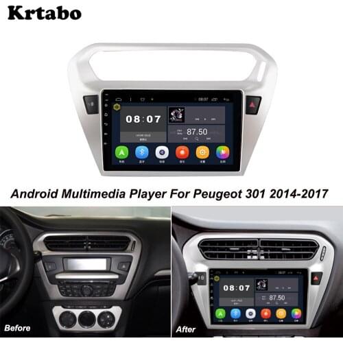 Android 10 For Peugeot 301 2014 2015 2016 Car Radio Multimedia Video Player Navigation GPS No 2 din WIFI Bluetooth