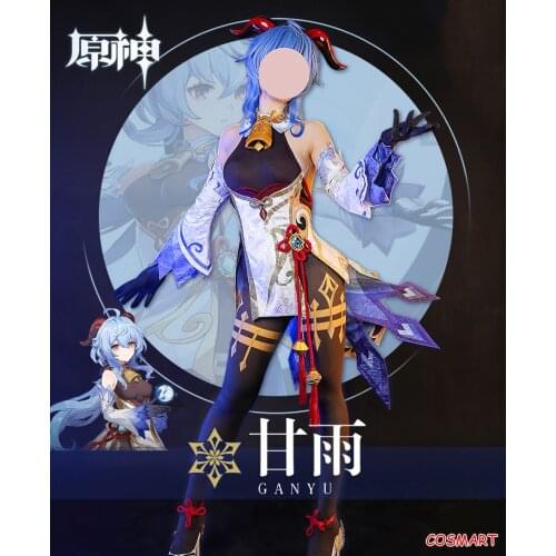 Anime Genshin Impact Ganyu Cosplay Costume Game Suit Dress Uniform Gan Yu Halloween Costume For Women Girls 2021 New