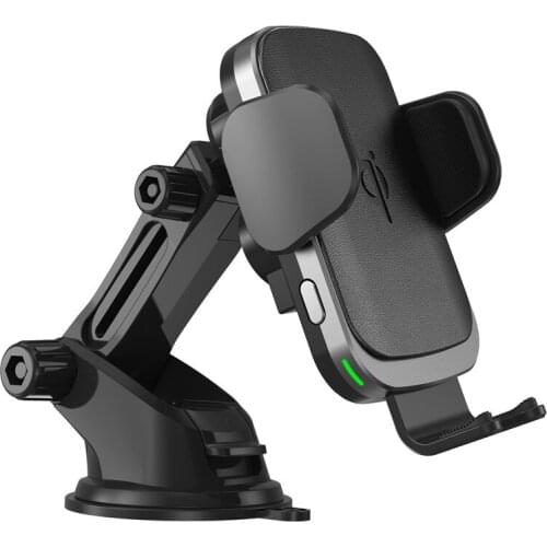 Wireless Charging Leather Qi Car Chargers Black 15W,10W,7.5W,5W Quick Smart Mobile Phone Accessories Holder for iPhone Samsuang