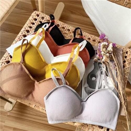 Wireless Bra Push Up Bralette Top Mujer Lingerie Womens Seamless Underwear Solid Intimate Brassiere Camis Sexy Crop Top Women