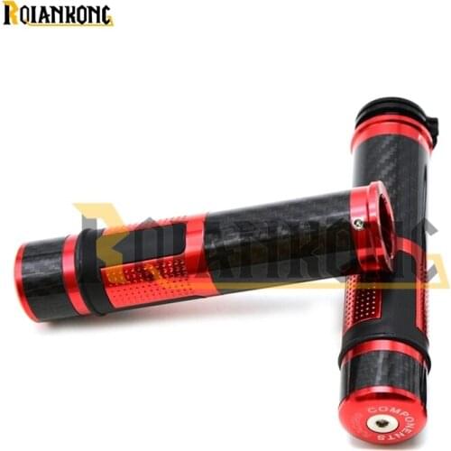 Hot!CNC 22\24mm Motorcycle Carbon fiber Hand Handle Grip Handlebar Cap for Honda VTR1000F / FIRESTORM VTX1300 X-11 CB400 HORNET