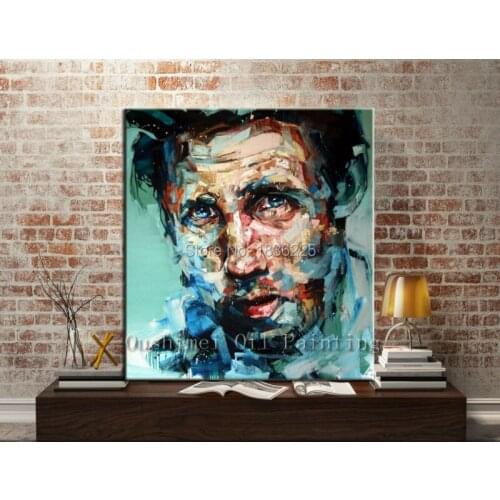 Canvas oil painting model modern figures decoration oil painting man face abstract paintings for home decor interior decorating