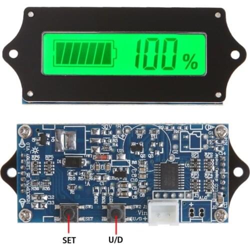 12/24/36/48/60/72V LED Lead Acid Storage Battery Indicator Tester Gauge Monitor