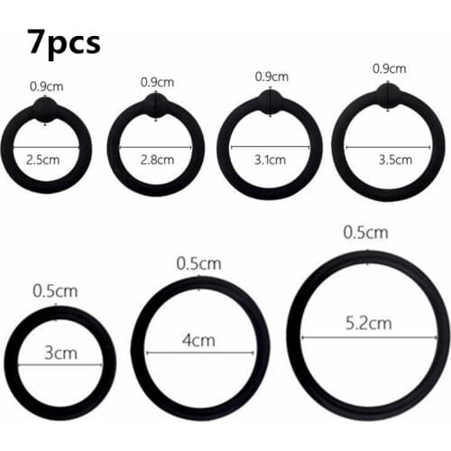 3/4/6/7/8 Penis Rings Cock Rings Penis Sleeve Penis Trainer Delay Ejaculation High Elasticity Time Lasting Sex Toys for Men