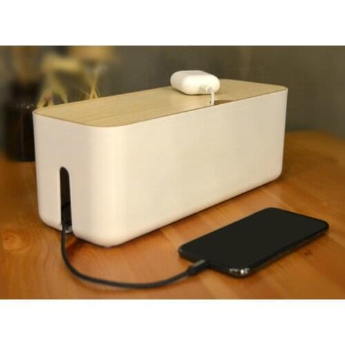 Cable Storage Box Power Strip Wire Storage Case Anti Dust Charger Socket Cable Organizer Box Desktop Network Line Storage Bin