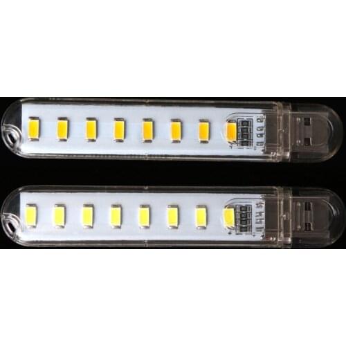 Mini Mobile Power USB LED Lamp DC5V 8 LED Computer Portable Night USB Gadget Lighting