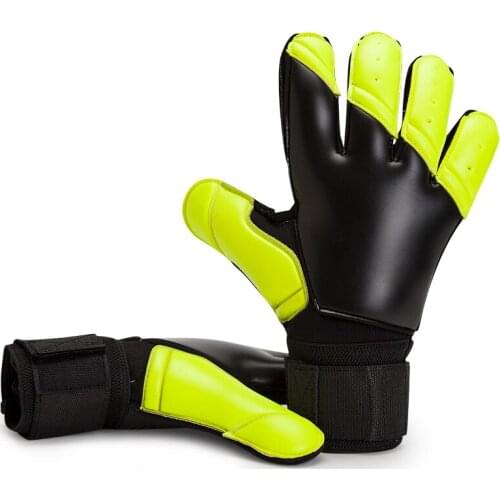 New latex goalie gloves with finger protection Removable finger Thickened soccer goalkeeper gloves adult size 8 9 10