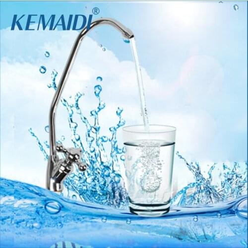 KEMAIDI New Reverse Osmosis Gooseneck Kitchen Sink Faucet Tap Chrome Plated Finished RO Water Filter Faucet Durable Quality