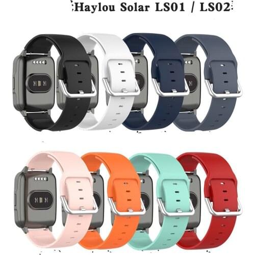 XHQ new strap Suitable for Xiaomi haylau solar LS01 Sports Strap willful silicone strap wristband for xiaomi haylou ls01 ls02