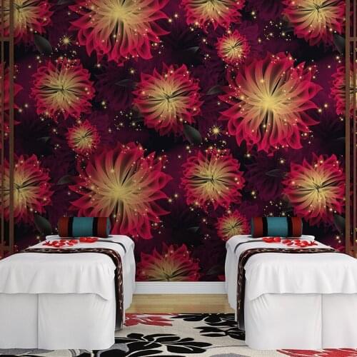 Gold Purple Rec Briliant Fireworks Wallpaper Gold Foil Wallpaper For Living Room Tv Background Ktv Bar Office Home Decor