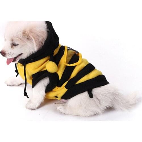 Dog clothes, funny turn into little bee turn into clothes, pet clothes