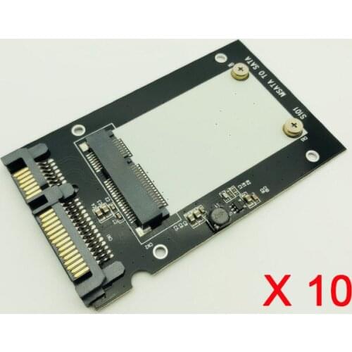 10PCS mSATA SSD to 2.5" SATA Drive Convertor Adapter Card plug and play 50mm x 30mm For Windows XP/7/8/10 for Vista Linux Mac OS