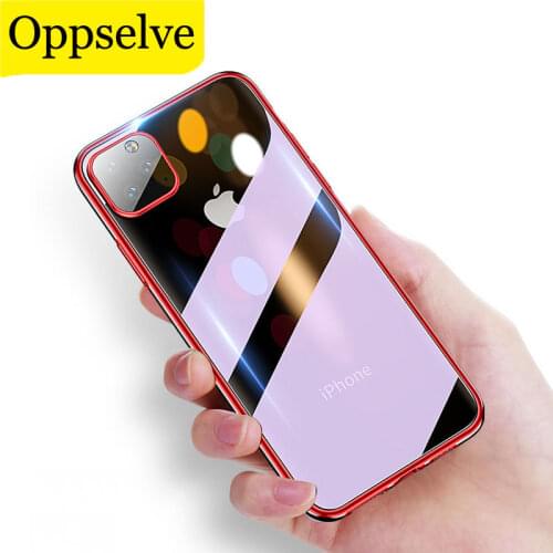 Luxury Plating Case for iPhone 12 Mini 11 Pro Max X XR XS Max7 8 6 6s Plus Transparent Soft Silicone Plating Cover Clear Conque