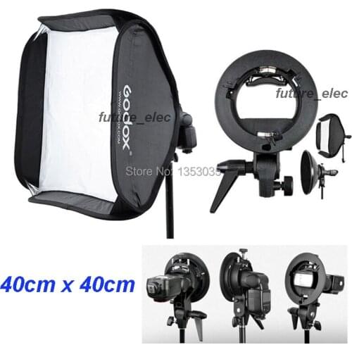 40 x 40cm 16" Soft Box Softbox+S Bracket can Install Softbox Standard Reflector Radome Snoot Big Hive Photography Umbrella Flash