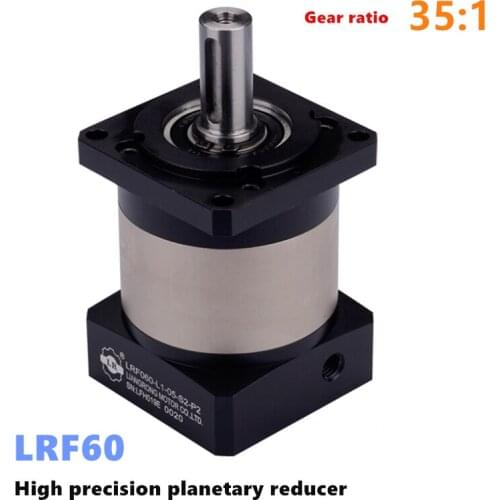 Ratio 35:1 Planetary Reducer Max Input 8000rmp Output Torque 63N.m Gearbox for NEMA24 60mm Servo Motor LRF60-35