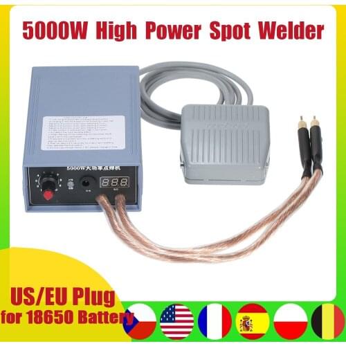 5000W High Power Battery Spot Welder Kit Welding Tools Portable Adjustabl Spot Welding Machine 0.2MM Nickel Strip For DIY 18650