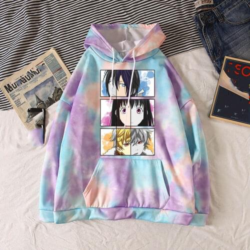 Anime Noragami Yato Print Hoodie Cartoon Style Hoodie Loose Casual Unisex Top