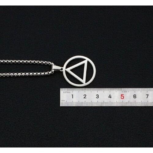 Trend New Necklace Iron Triangle Necklace Titanium Steel Pendant Hanging Jewelry