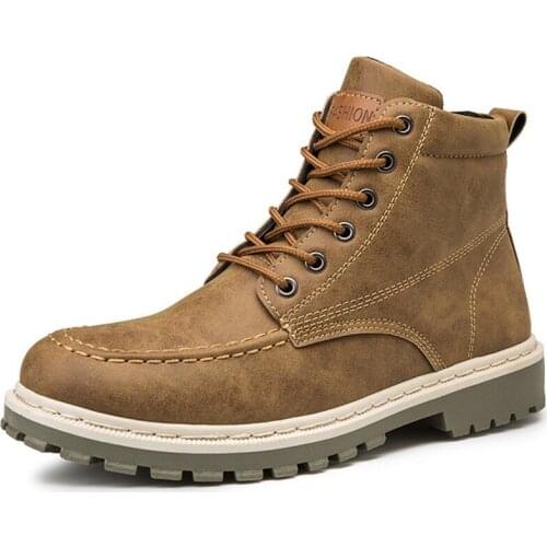 Winter Boots Men Leather Men Sneakers Shoes 2019 Fashion Retro Casual Street Male Footwear Single Ankle Boots