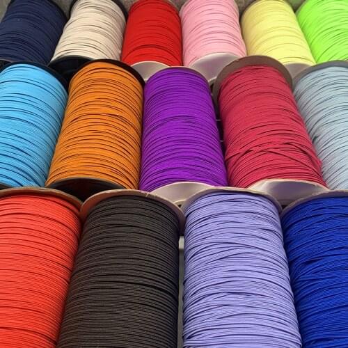 3mm 5yards/Lot Multicolor High-Elastic Mask Elastic Rope Ear Strap Rope Elastic