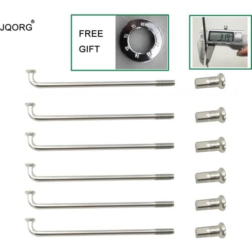 6 Pieces A Lot Diameter 3.2mm Material 304 Stainless Steel Lighting Sliver Color Motorcycle Spokes J-bend Equal Diameter Spokes