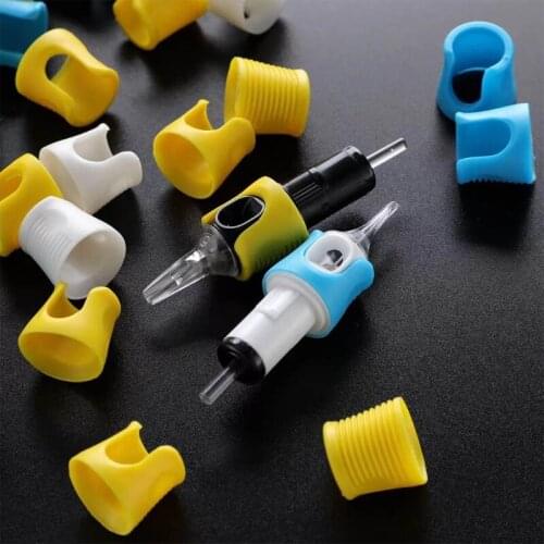 60pcs/set Finger Ledge Silicone for Tattoo Cartridge Hold Firmly Finger Rest Combo Compatible with Cartridges