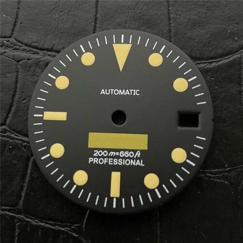Retro 28.5mm Watch Dial Green Luminous Dial for NH35/NH36 Automatic Movement Watch Repair Parts