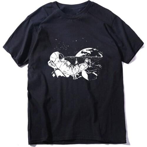 COOLMIND 100% cotton space men print men T shirt casual men tshirt loose short sleeve t-shirt male men tee shirts tops