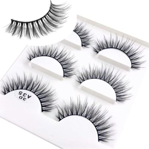 HBZGTLAD 3 pairs natural false eyelashes fake lashes long makeup 3d mink lashes eyelash extension mink eyelashes for beauty