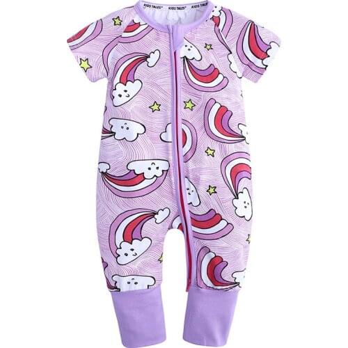 Hooyi Baby Clothes Boys Zipper Summer Romper Girls Outerwear Newborn Outfit shirt Cotton Overall Baby Clothing Kids Bodysuit