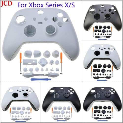 JCD 1 Set Replacement Controller Full Housing Shell Faceplates Buttons Kit for Xbox series X S Controller Case Cover W/ Tools
