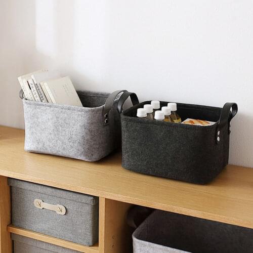 Home Storage Baskets Organizer Box Felt Laundry Basket Large Capacity Storage Bags for Toy Sundries Clothing Closet Organizer