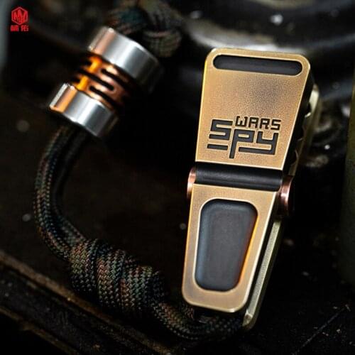 1PCS Brass Fingertip Spinner Metal Adult Decompression Toy EDC Storage Folder Alligator Telegram Clip