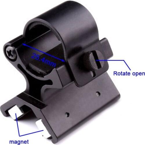 DIY 23-26mm Strong Dual X Magnetic Torch Mount Holder Accessories For Gun Tactical Flashlight Clip
