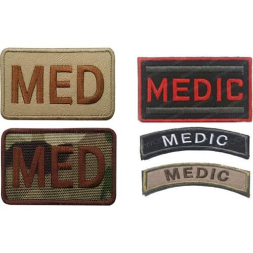 MED Embroidered Patch Medical Rescue 3D Paramedic Tactical Military Embroidery DIY Patches for Clothing Jackets Badges Parche