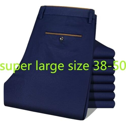 New Arrival Fashion Suepr Large Cotton Dress Summer Thin Men Casual Pants Full Length Plus Size 38 40 42 44 46 48 50