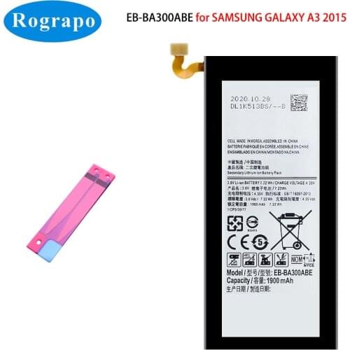 Original 1900mAh EB-BA300ABE Replacement Battery For Samsung Galaxy A3(2015) A300 A300F A300FU A3000 A3009 Mobile Phone