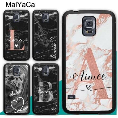 Personalised marble Initials Custom Monogram Case For Samsung A21S A20e A71 A51 A40 A50 A70 Galaxy S20 Plus S10 S9 Note 20 Ultra