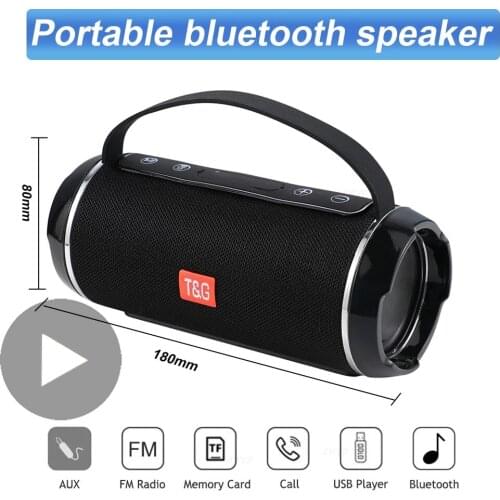 Portable Outdoor Wireless Speaker Soundbar Radio FM Receiver Bluetooth Music Sound Box Bar Subwoofer Waterproof Aux PC Altavoces