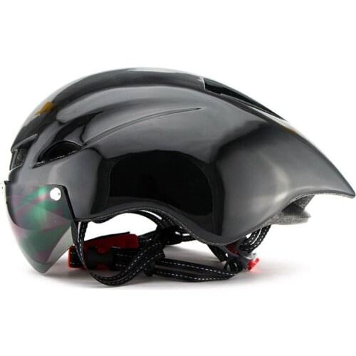 Cycling Helmet Road Mtb Mountain Integral Triathlon Bike Helmets Men Race Bicycle Helmet With Sun Visor Lens Glasses Equipment