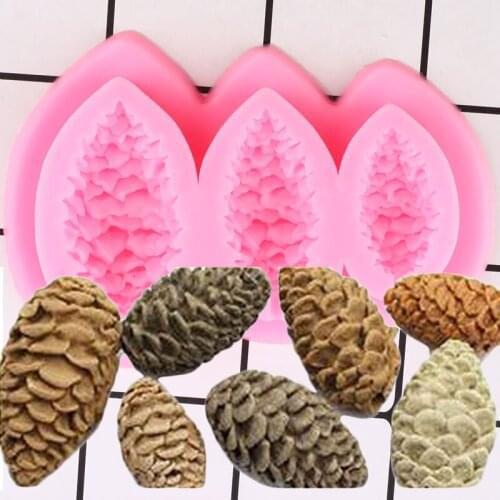 Pine Cones Silicone Mold Sugarcraft Fondant Cake Decorating Tools Chocolate Gumpaste Moulds Candy Mould Polymer Clay Molds