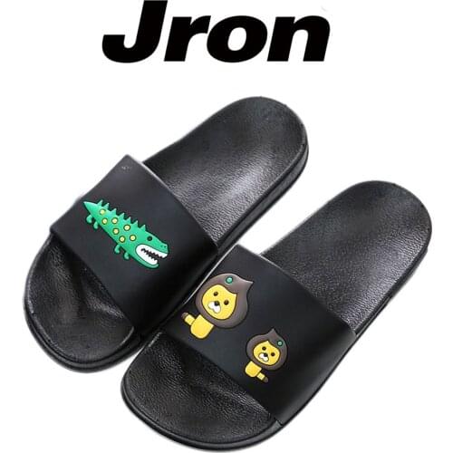 Jron Women Slide Woman Slippers Lion Pattern Platform Sandals Cute Lion Crocodile Flip Flops Zapatillas Mujer Dropshipping