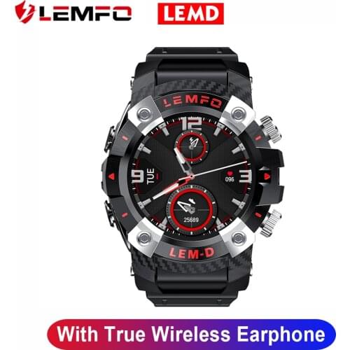 LEMFO LEMD Smart Watch Men Bluetooth Headphone 360*360 HD Screen Heart Rate LEM D Smartwatch Women Smart Watch 2020 for Android