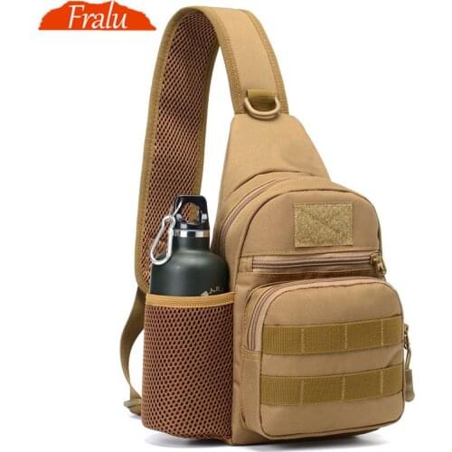 Tactical Army Shoulder Bag Men Sling Crossbody Molle Bags Multicam Camouflage Camping Travel Hiking Hunting Military Backpack