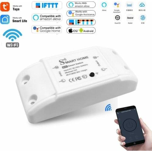 Tuya 10A WiFi Smart Switch 2.4Ghz Wireless Remote Switch Timer APP Control Smart Home Smart Life For Alexa Google Home