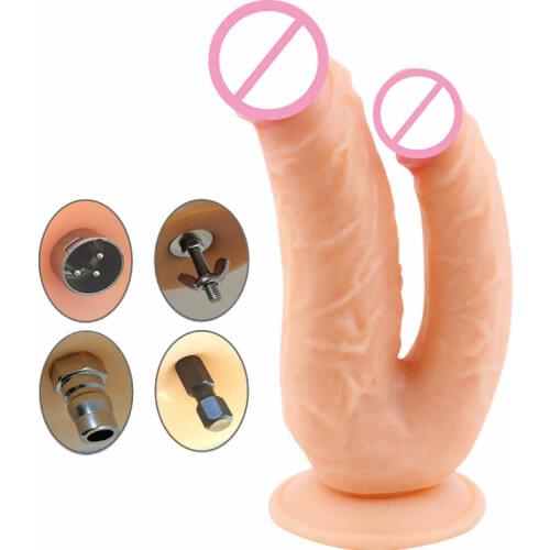 Universal Connector Sex Machine Attachment Double Headed Dildo Anal Plug Anal Penis Love Machine Accessories T02