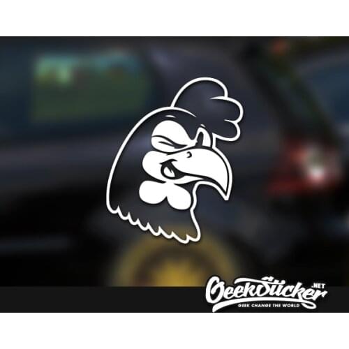Vintage Cartoon Rooster Waterproof Reflective Universal Car the Whole body Vinyl Car Warning Decal Bumper Sticker car styling